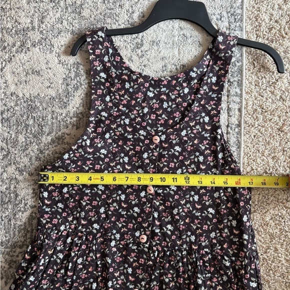 Handmade Casual Button Down Dress Butterflies Floral - Picture 8 of 8